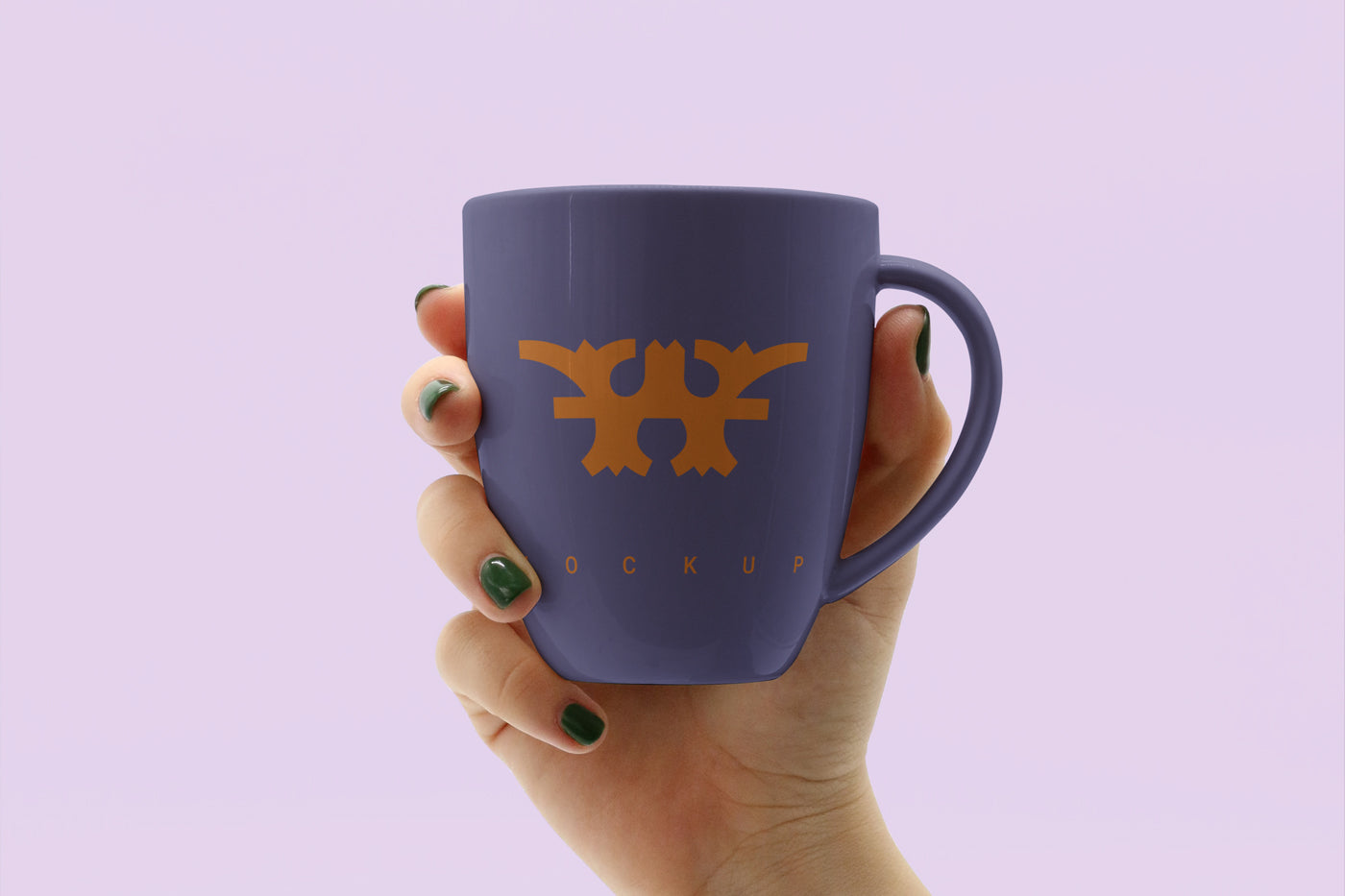 Free Hand Holding Mug Mockup