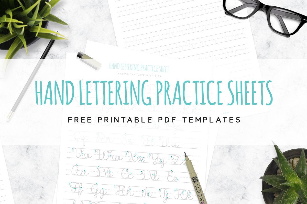 Free Hand Lettering Practice Sheets