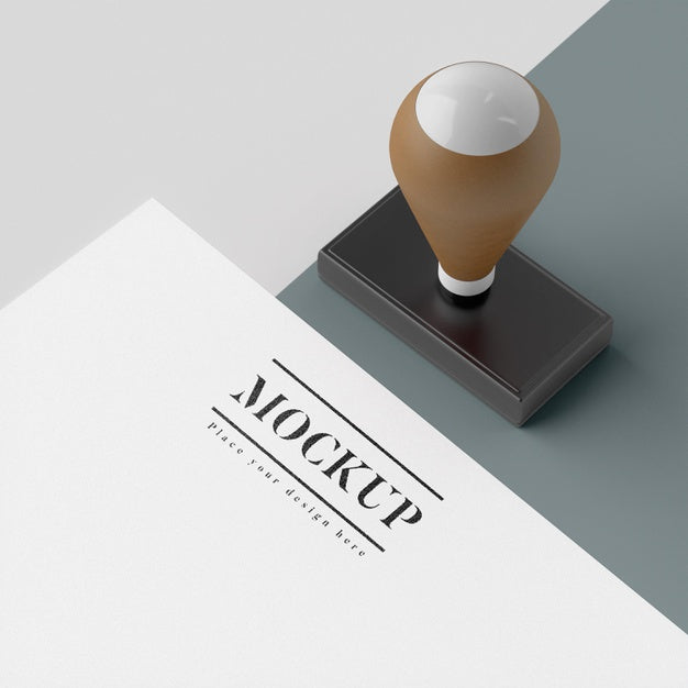 Free Hand Stamp With Handle Mock-Up Psd