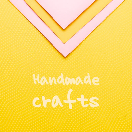 Free Handmade Crafts Message On Cardboard Psd