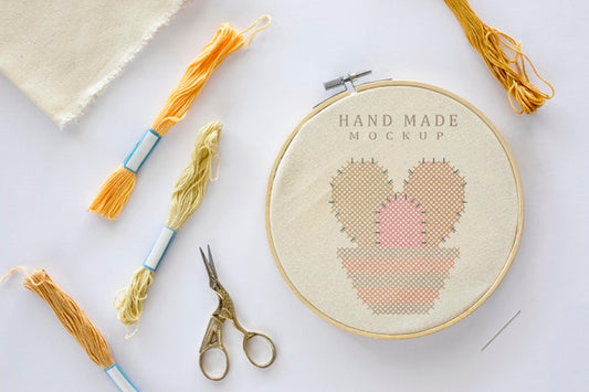 Free Handmade Sewed Drawing And Threads Psd