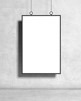 Free Hanging Psd Poster Mockup Design