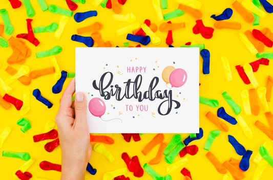 Free Happy Birthday Message On Paper Sheet Psd