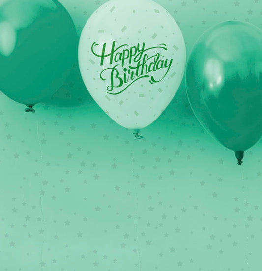 Free Happy Birthday Monochrome Balloons And Confetti Psd