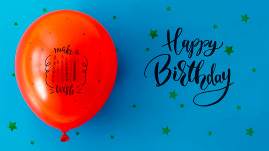Free Happy Birthday With Confetti And Balloon Psd