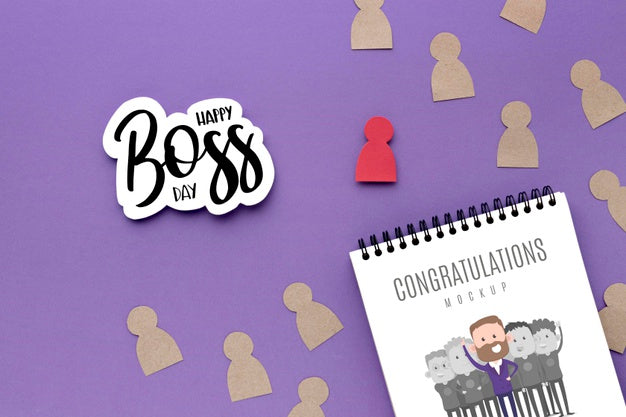 Free Happy Boss'S Day With Notebook Psd