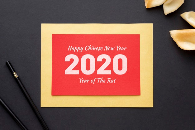 Free Happy Chinese New Year Mock-Up Psd