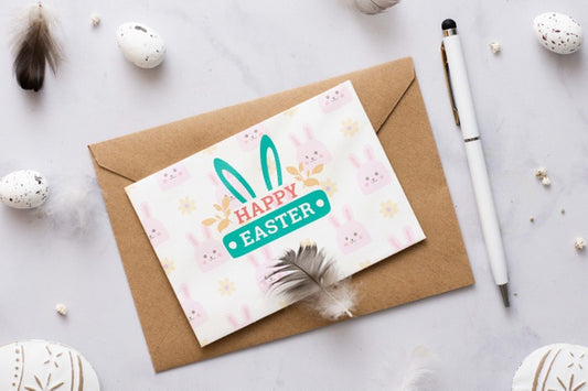 Free Happy Easter Card Mock-Up Psd