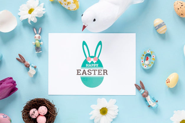 Free Happy Easter Concept Mock-Up Psd