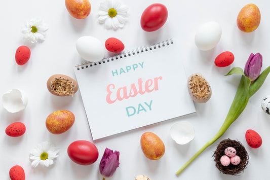 Free Happy Easter Concept Mock-Up Psd