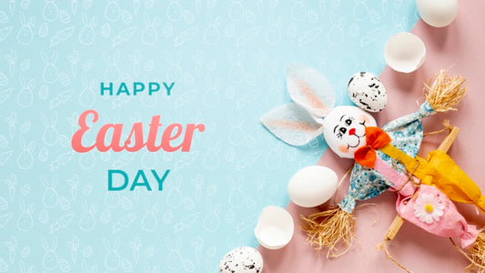 Free Happy Easter Concept Mock-Up Psd