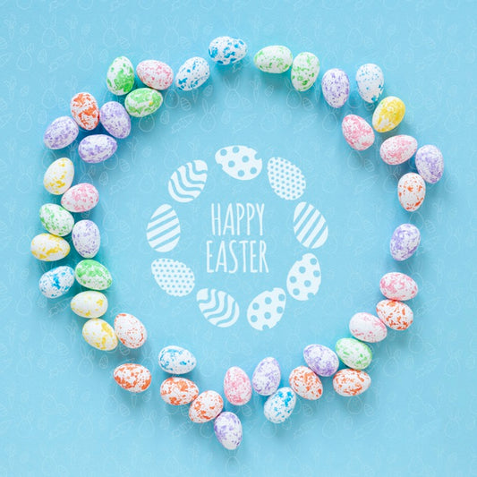 Free Happy Easter Concept Mock-Up Psd