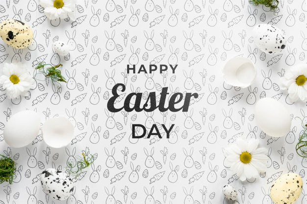 Free Happy Easter Concept Mock-Up Psd