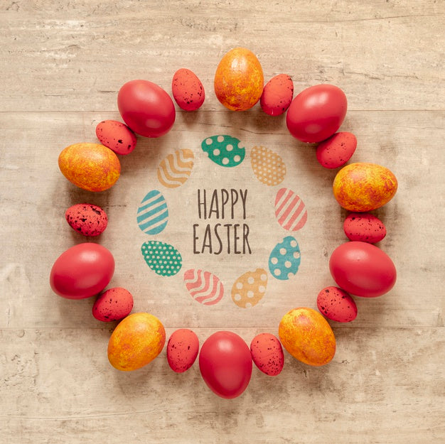 Free Happy Easter Concept Mock-Up Psd