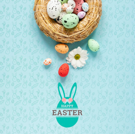 Free Happy Easter Concept Mock-Up Psd