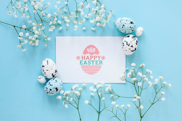 Free Happy Easter Concept Mock-Up Psd