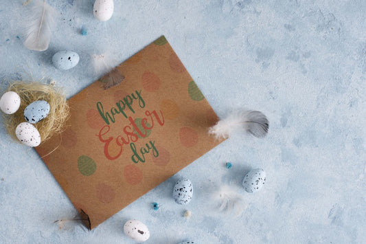 Free Happy Easter Day Card Mock-Up Psd