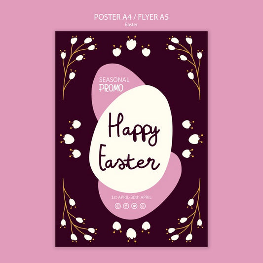Free Happy Easter Sales Flyer Template Psd