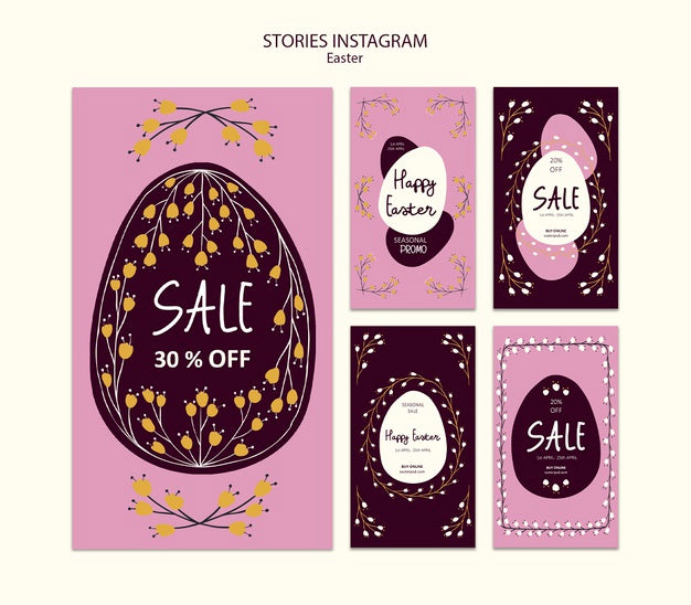Free Happy Easter Sales Instagram Stories Psd