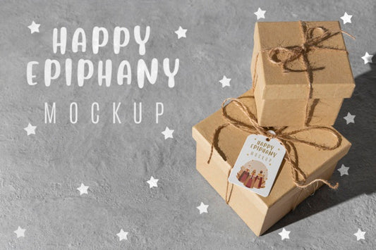 Free Happy Epiphany Concept With Mock-Up Psd