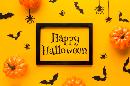 Free Happy Halloween Day With Mock-Up Psd