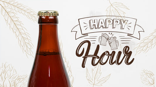 Free Happy Hour For Craft Beer Mock-Up Psd