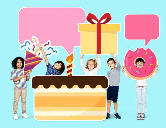 Free Happy Kids With A Huge Birthday Cake