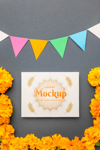 Free Happy Lohri Concept Mock-Up Psd