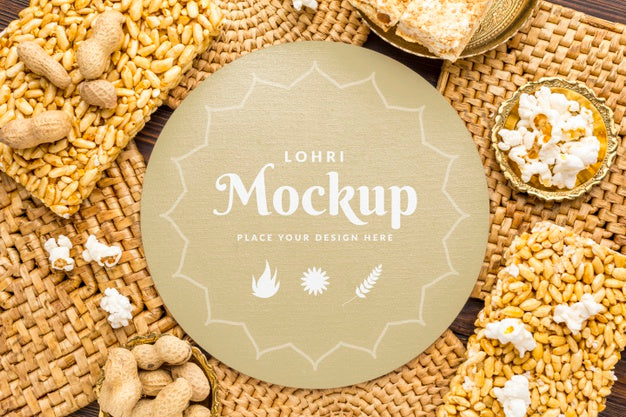 Free Happy Lohri Concept Mock-Up Psd