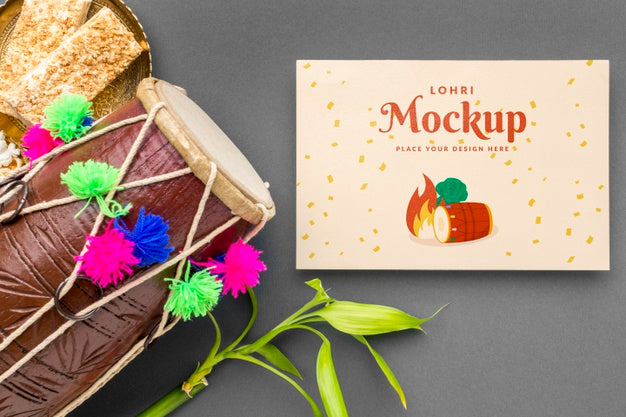 Free Happy Lohri Concept Mock-Up Psd