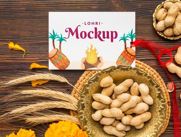 Free Happy Lohri Concept Mock-Up Psd