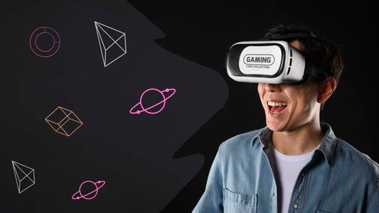 Free Happy Man With Vr Glasses Psd