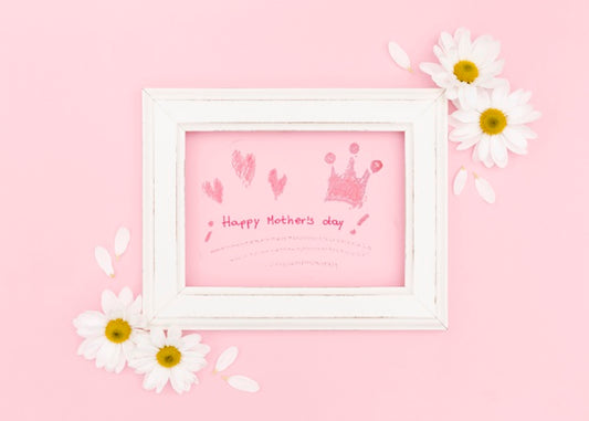 Free Happy Mother'S Day Frame With Chamomile Psd