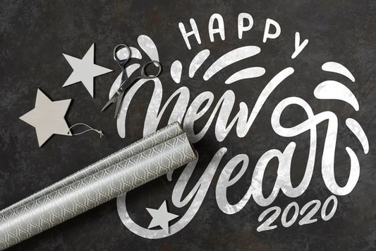 Free Happy New Year Concept With Mock-Up Psd