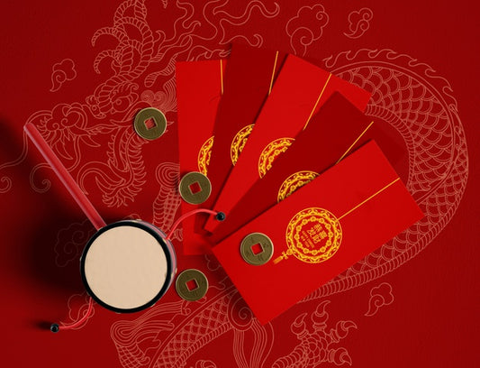 Free Happy New Year Greeting Cards Chinese Style Psd