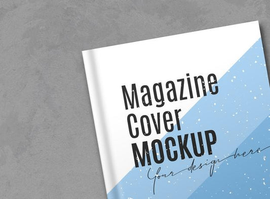 Free Hardcover Book Over Concrete Surface Mockup Psd