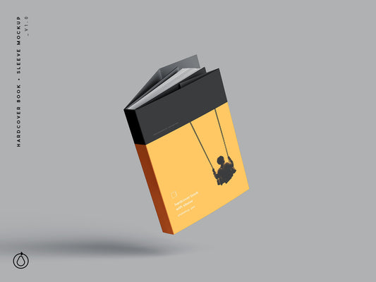 Free Hardcover Book With Sleeve Mockup