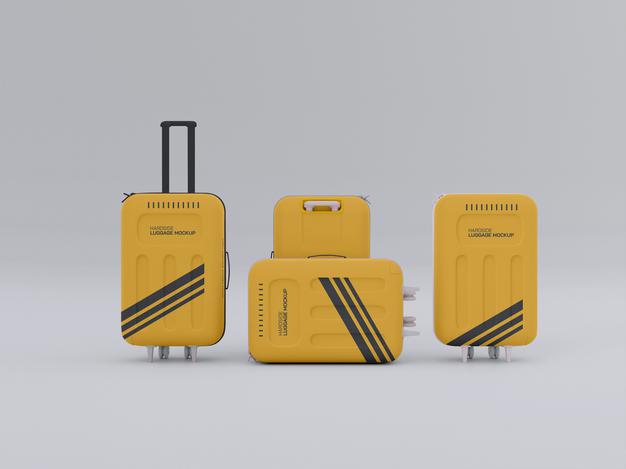 Free Hardside Luggage Mockup Psd