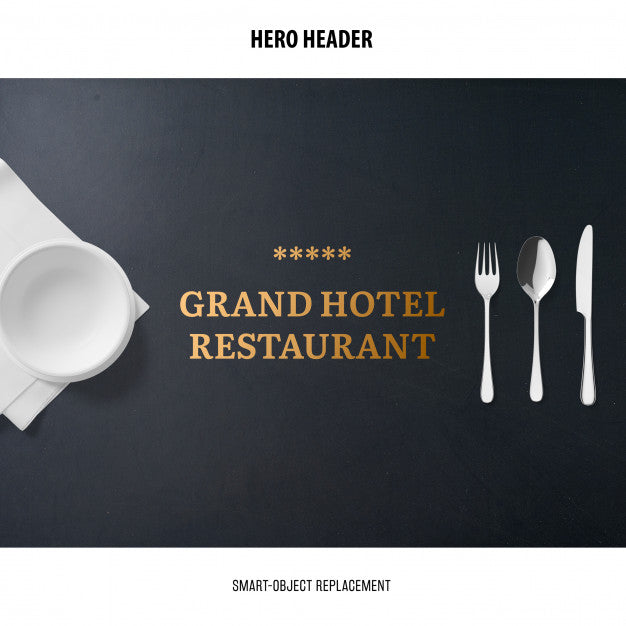 Free Header Restaurant Mockup. Psd – CreativeBooster