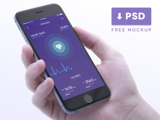 Free Health Tracker in iPhone Mockup