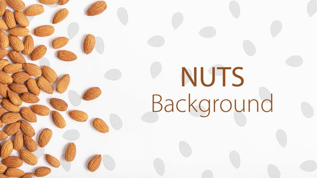 Free Healthy Almonds Mock-Up Background Psd