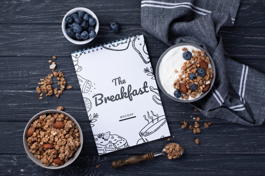 Free Healthy Breakfast Concept Mock-Up Psd