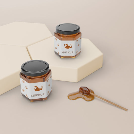 Free Healthy Honey In Jars On Table Psd