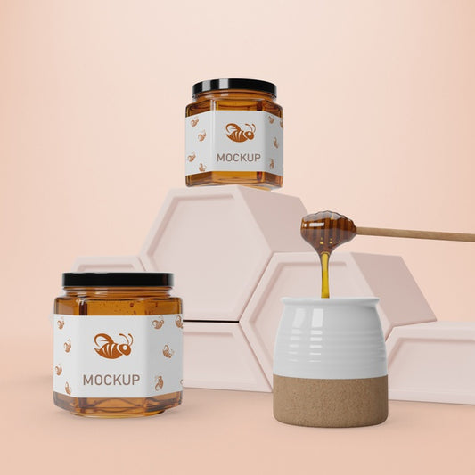 Free Healthy Honey In Jars Psd