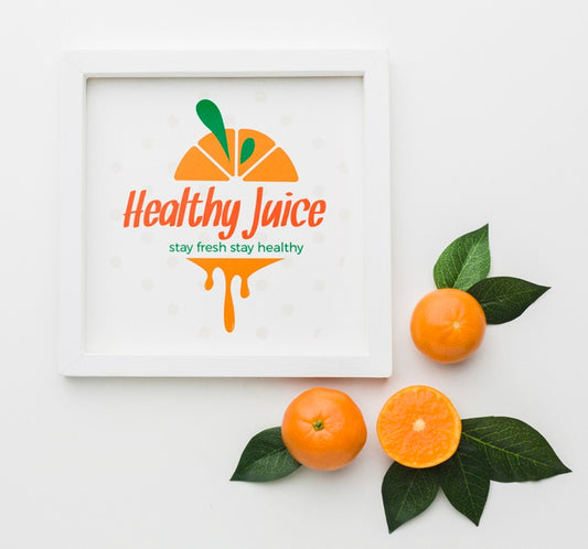 Free Healthy Juice With Organic Oranges Psd
