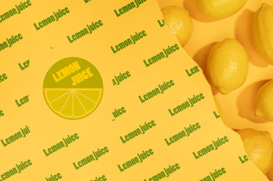 Free Healthy Lemons With Mock-Up Psd