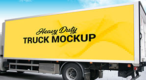 Free Heavy Duty Truck Branding Mockup Psd