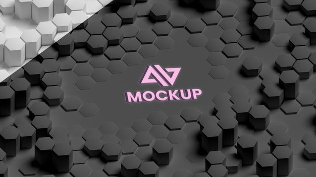 Free Hexagonal 3D Background Psd