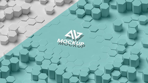 Free Hexagonal 3D Background Psd