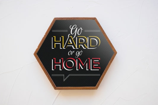 Free Hexagonal Frame Mockup With Quote Concept Psd